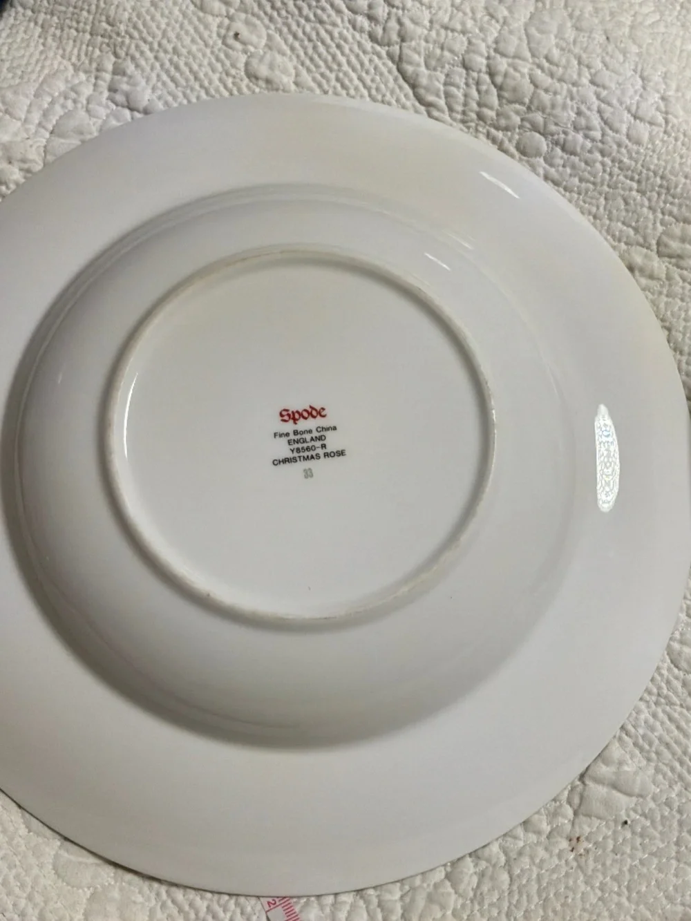 Set of 2 Spode Christmas Rose Rimmed Soup Bowls 9.25